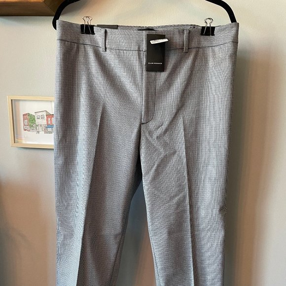 NWT Club Monaco Remi Checkered Pant - Picture 3 of 5